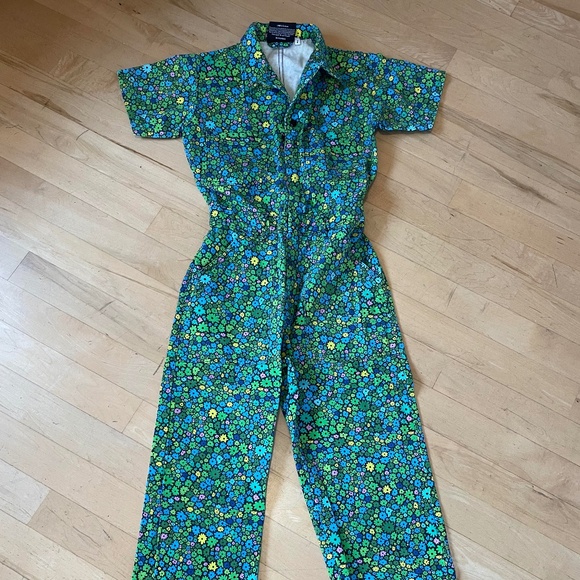 Big Bud Press Pants - Big Bud Press Multicolor Moss Blossom Floral Jumpsuit